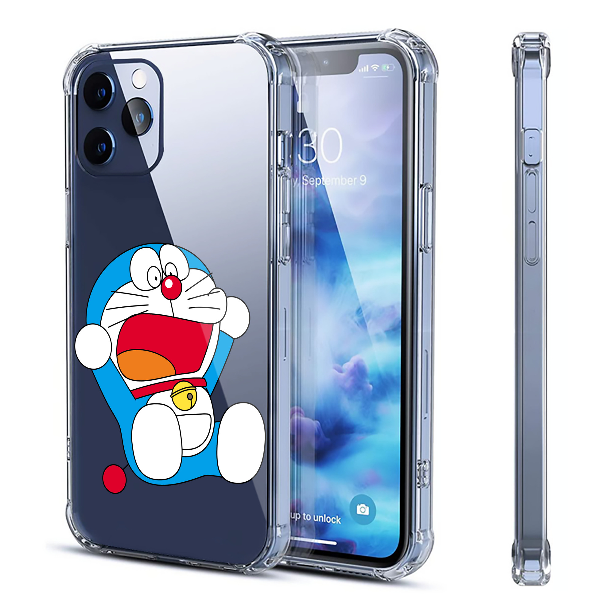 （画像用） ドラえもん Doraemon 【iPhone 12シリーズ対応】透明スマホケース（クリアソフトケース）